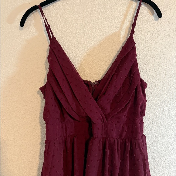 Lulu's Burgundy High Low Dress - Picture 3 of 7